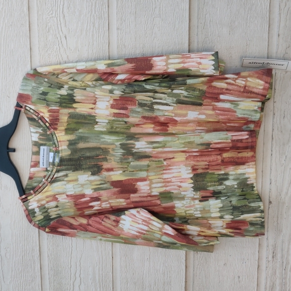 Alfred dunner women's blouse size petite XL  multicolor - Picture 3 of 12